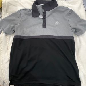 Adidas. Polo. Grey/black. Medium. Used.